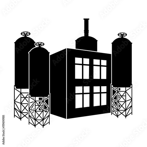 manufacture production oil platform isolated  vector illustration