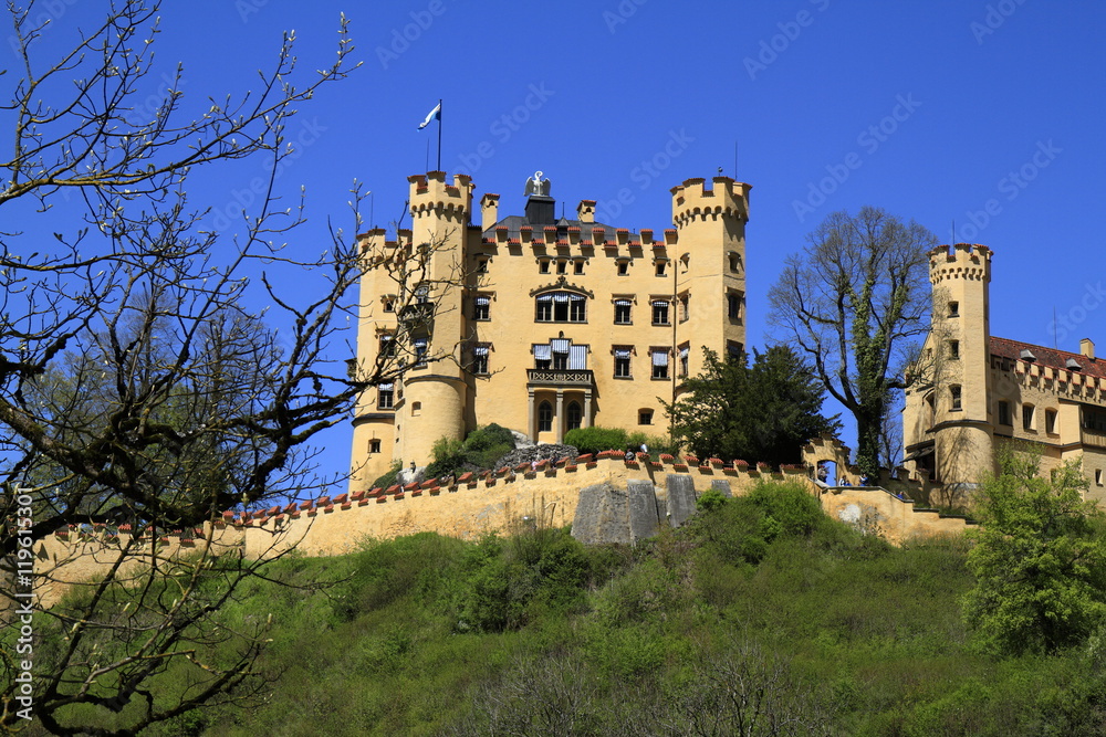 Hohenschwangau Castle in the Bavarian Alps
