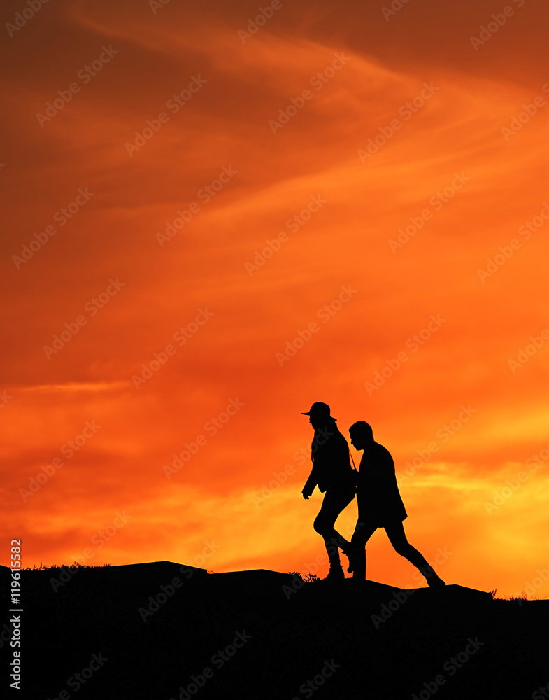 Couple walking