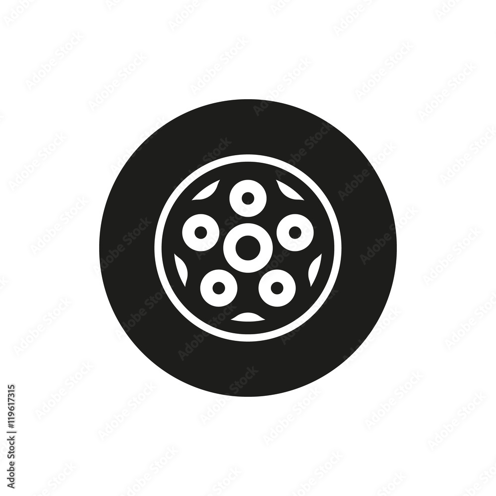 Wheel Icon on white background