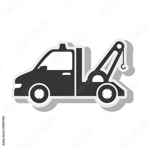 truck crane support isolated vector illustration eps 10