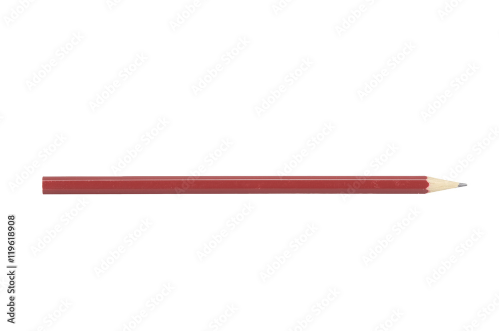 Close up brown wooden pencil isolated on white background Close up brown wooden pencil isolated on white background