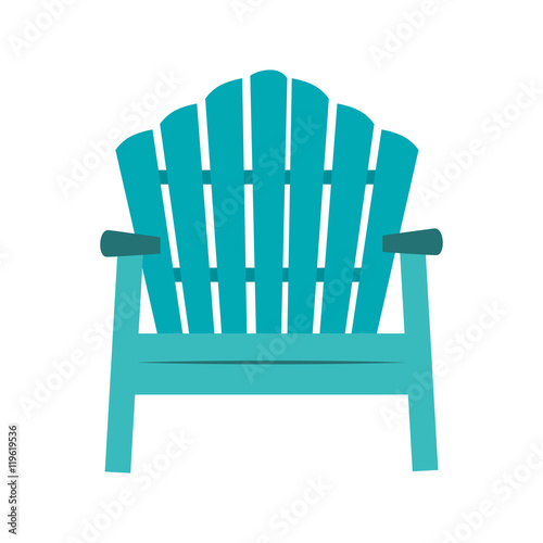 chair sitting beach hawaiian vector illustration eps 10