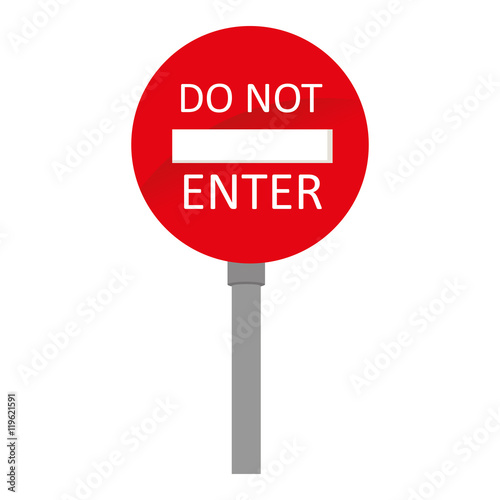 sign do not enter traffic isolated vector illustration eps 10