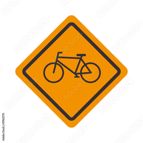 sign icon bicycle road design vector illustration eps 10