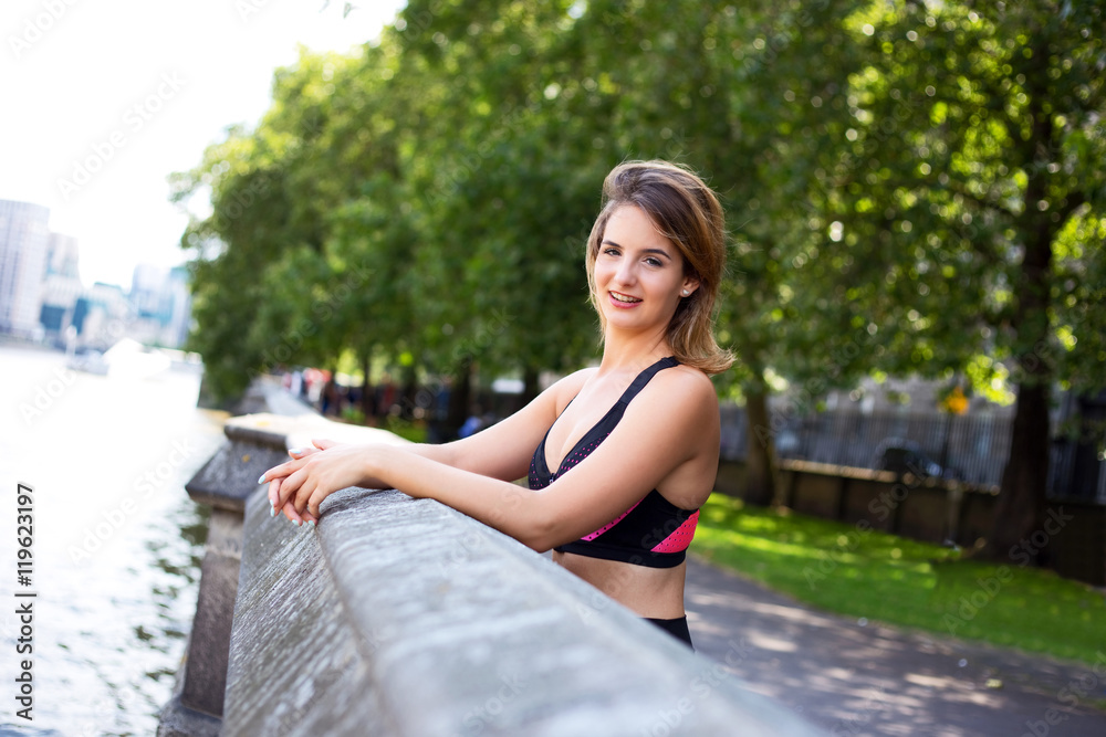 portrait of a happy fitness girl portrait of a happy fitness girl