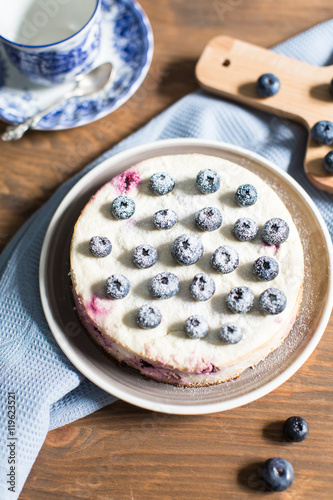cottage cheese casserole with cherries and blueberries