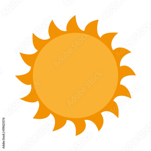 sun sunny yellow isolated vector illustration eps 10