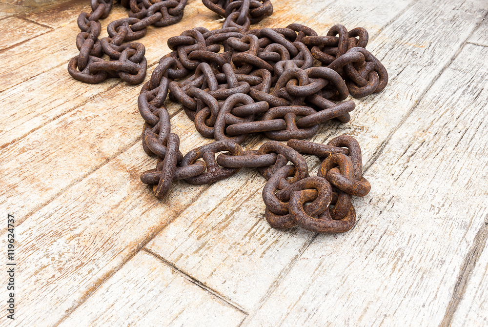old chain on the floor old chain on the floor