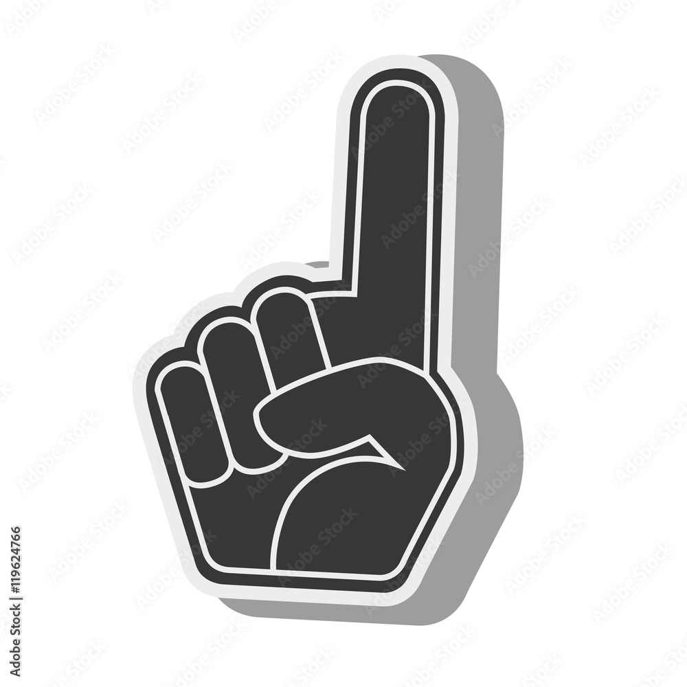 silhouette hand foam finger red isolated vector illustration eps 10 silhouette hand foam finger red isolated vector illustration eps 10