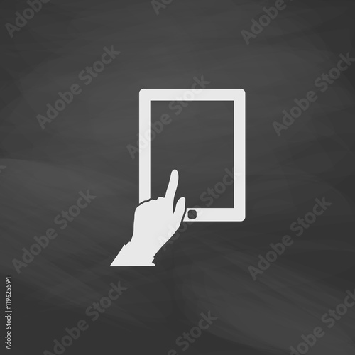 click tablet computer symbol