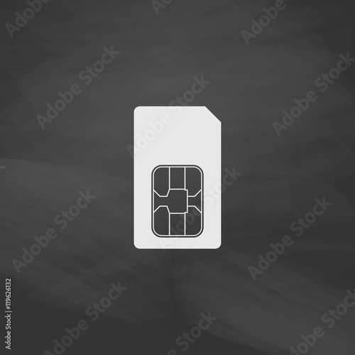 Sim card computer symbol