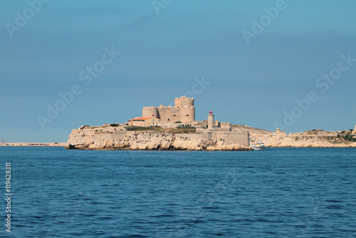Island and fortress castle. Marseille, France