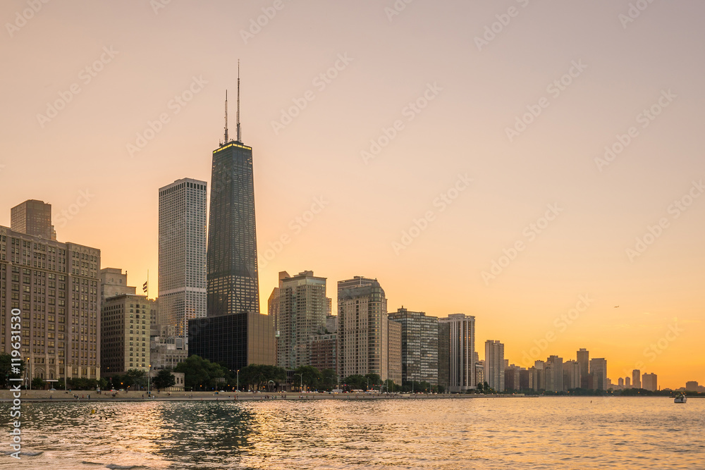 View of Chicago downtown skyline View of Chicago downtown skyline