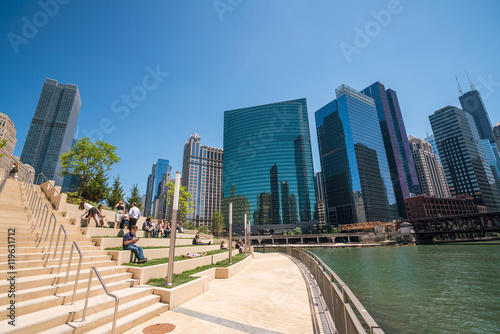 The Chicago River and downtwn Chicago skylinechicago, river, lak