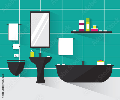 Modern bathroom interior