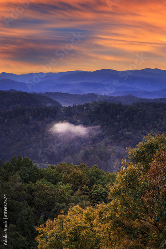 Sunrise, Foothill Parkway, Great Smoky Mountains