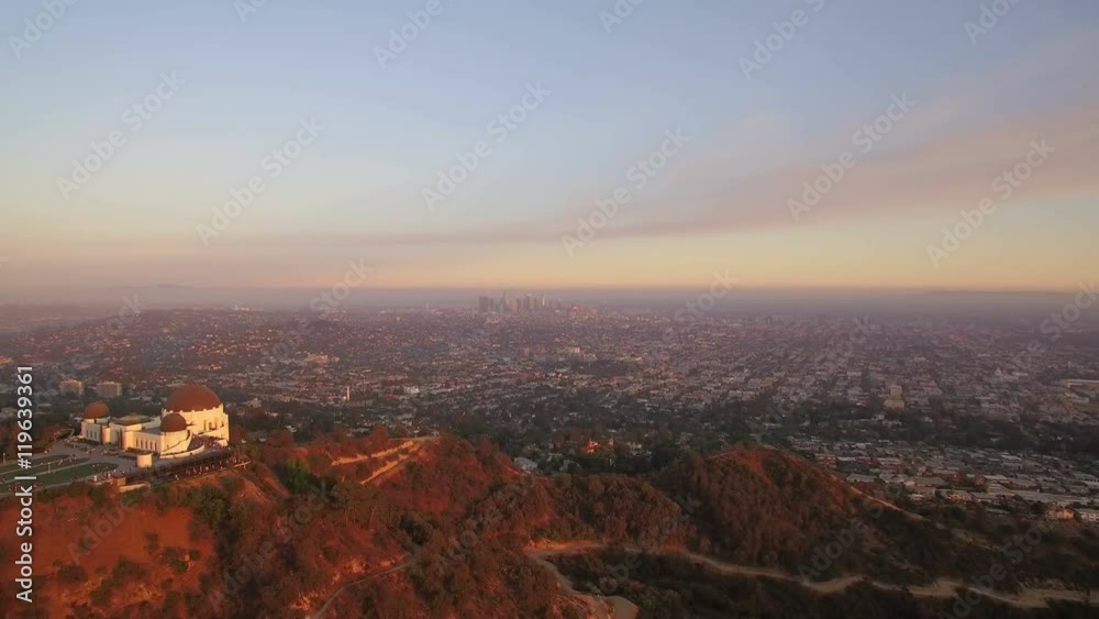 Los Angeles Sunset Aerial 17 Hills and City Los Angeles Sunset Aerial 17 Hills and City