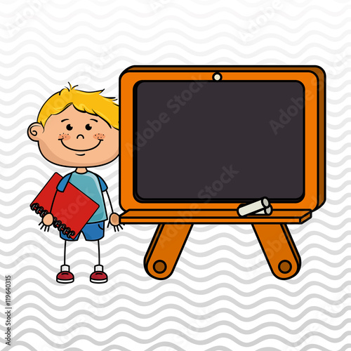 student board chalk school vector illustration eps10