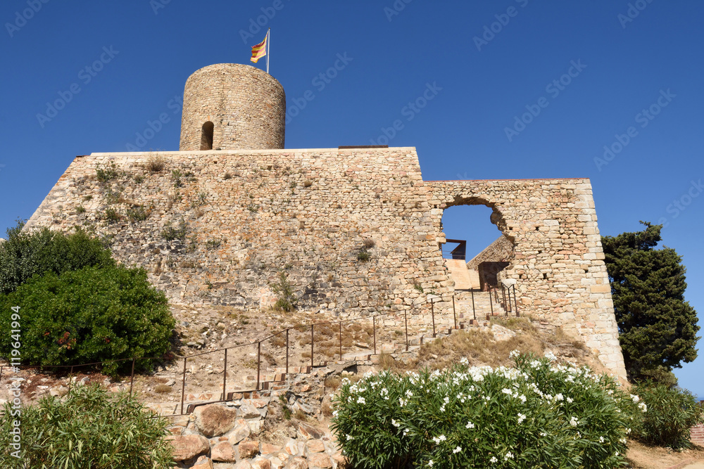 Sant Joan Castle in the town of Blanes, Costa Brava, Girona prov