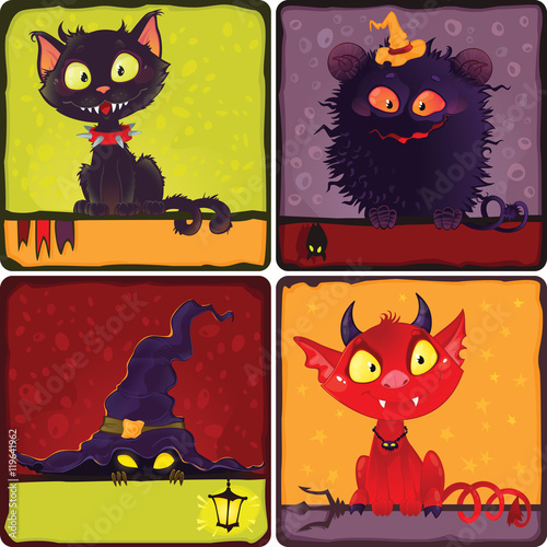 Halloween monsters.