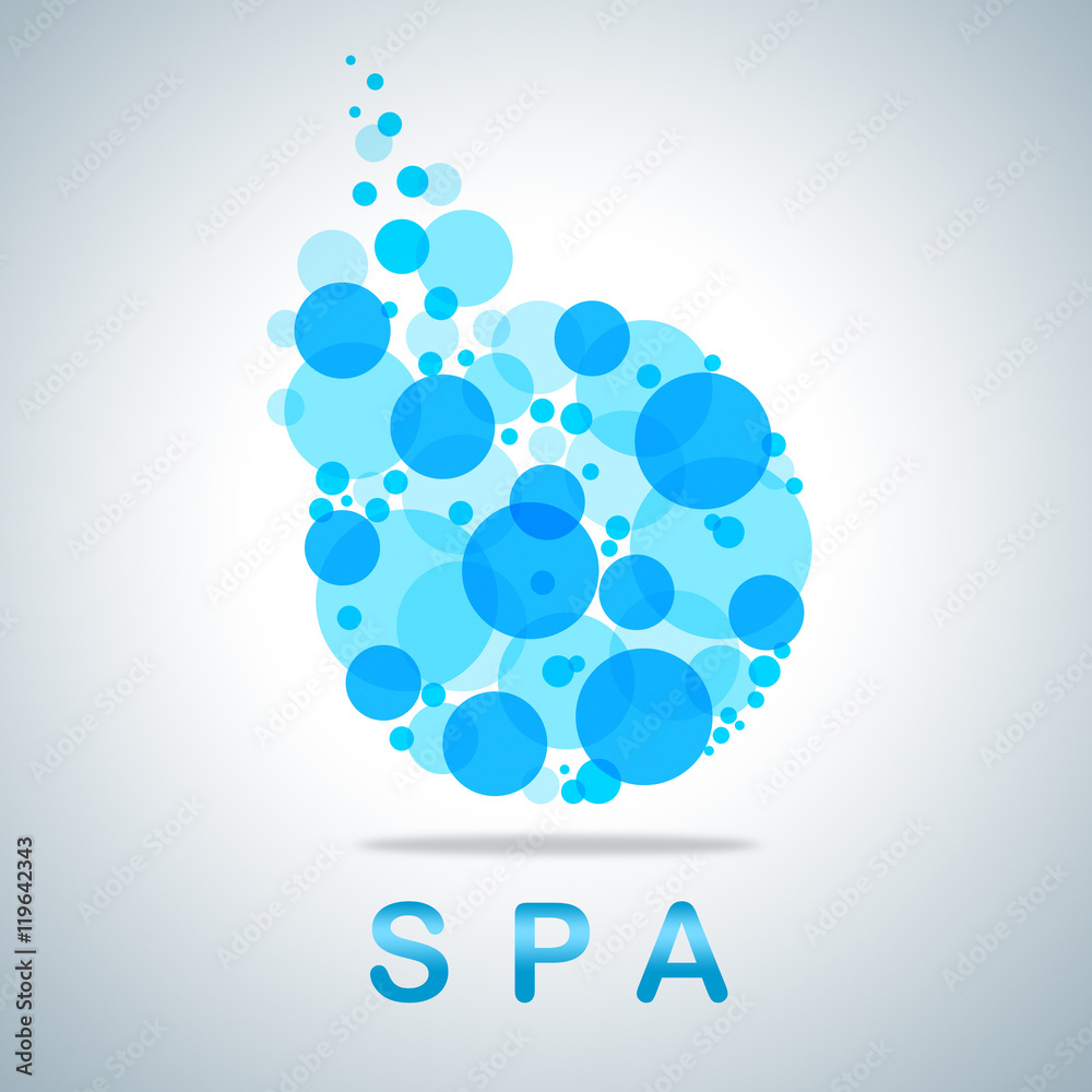 Spa Symbol Means Dayspa Icons And Wellness