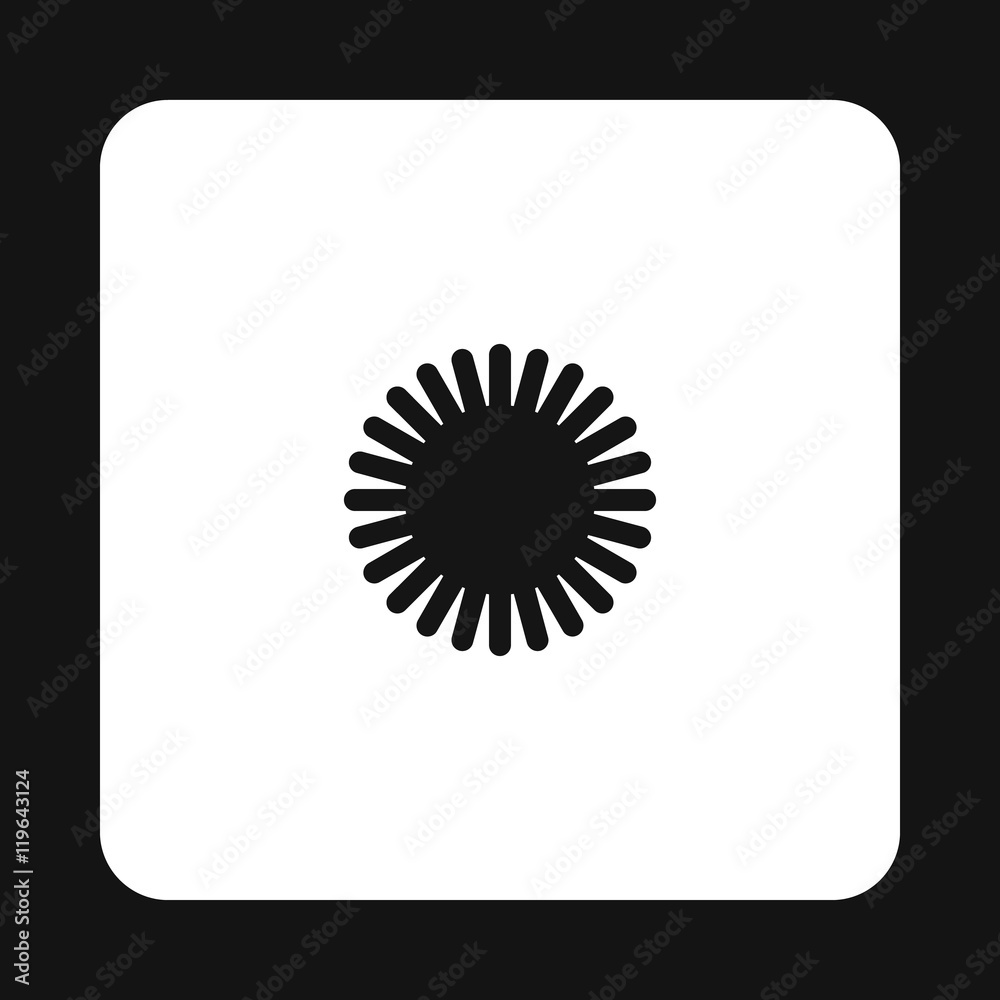 Fototapeta premium Sun icon in simple style on a white background