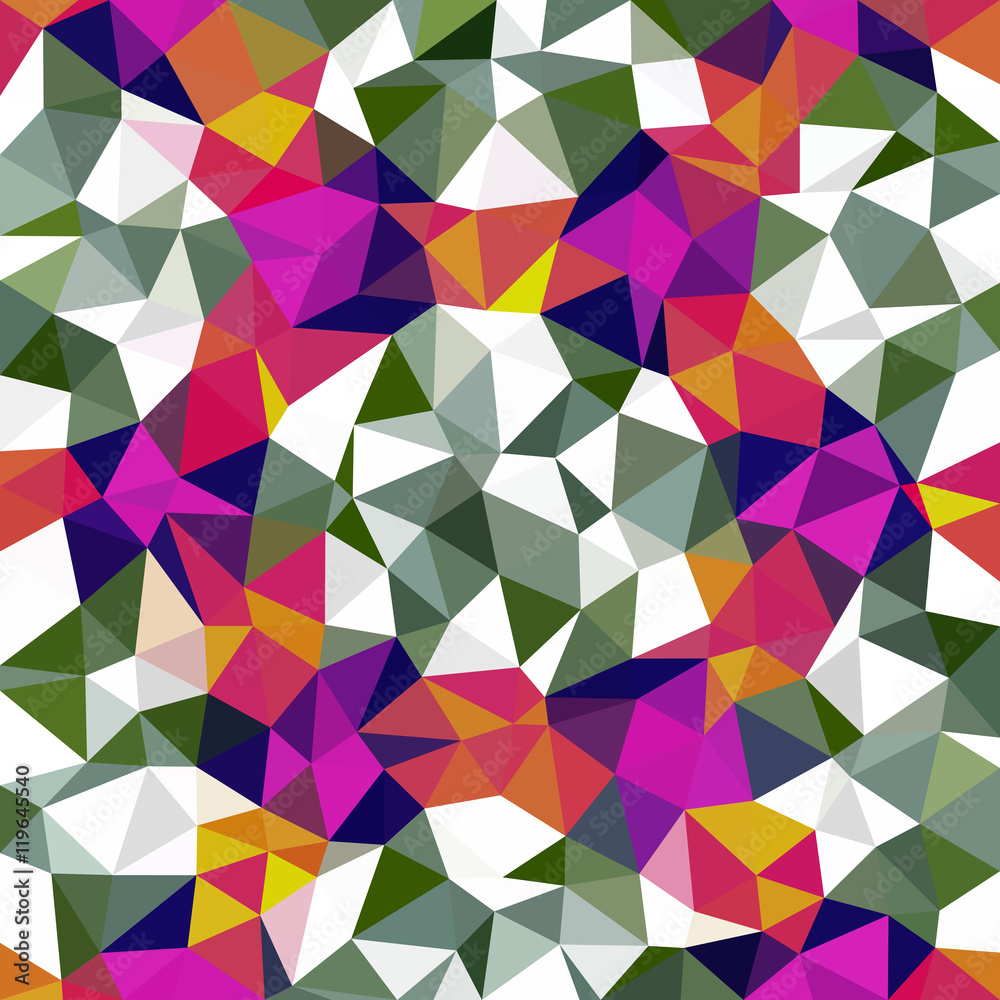 Obraz premium Kaleidoscopic low poly triangle style vector mosaic background