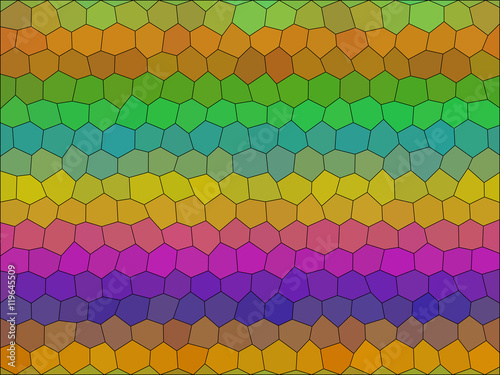 Gradient low poly hexagon style vector mosaic background