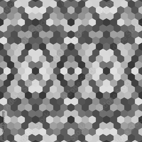 Kaleidoscopic low poly hexagon style vector mosaic background