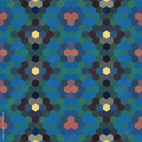 Wallpaper Mural Kaleidoscopic low poly hexagon style vector mosaic background Torontodigital.ca