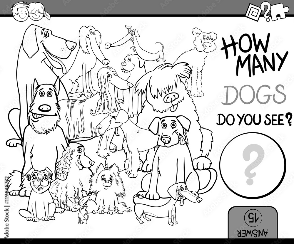 Fototapeta premium counting game coloring book