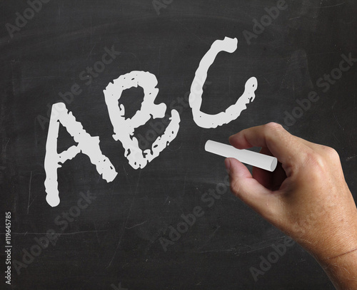 Abc Word Represents Alphabet Letters And Kindergarden