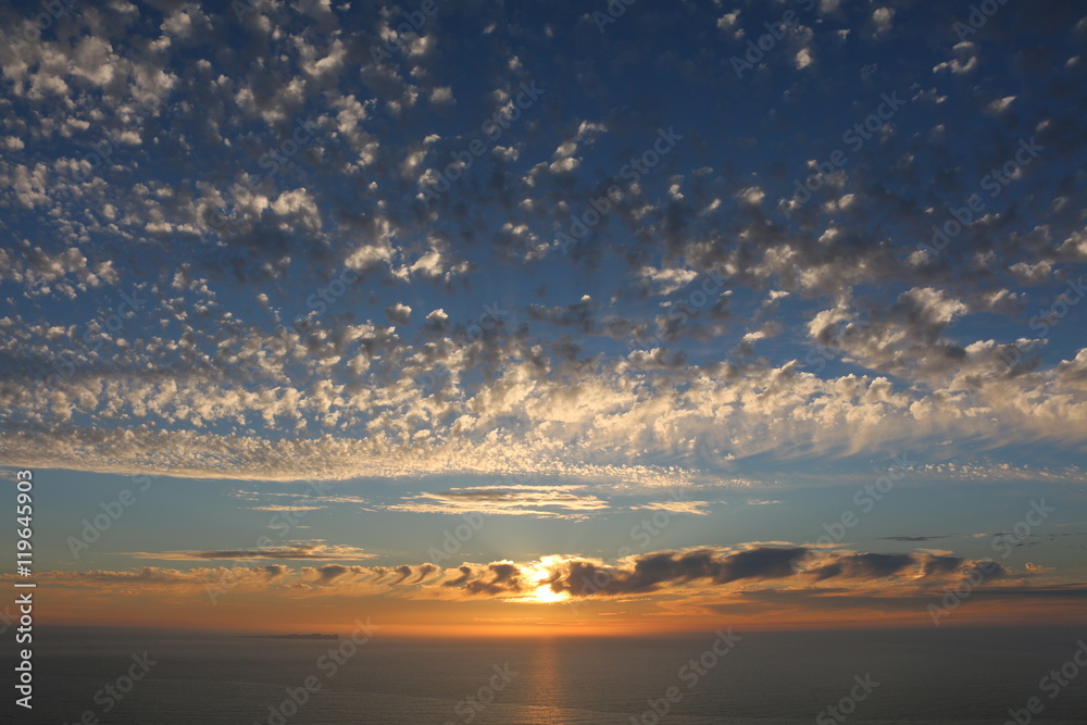 Sunset at Horn Head overlooking Atlantic Ocean