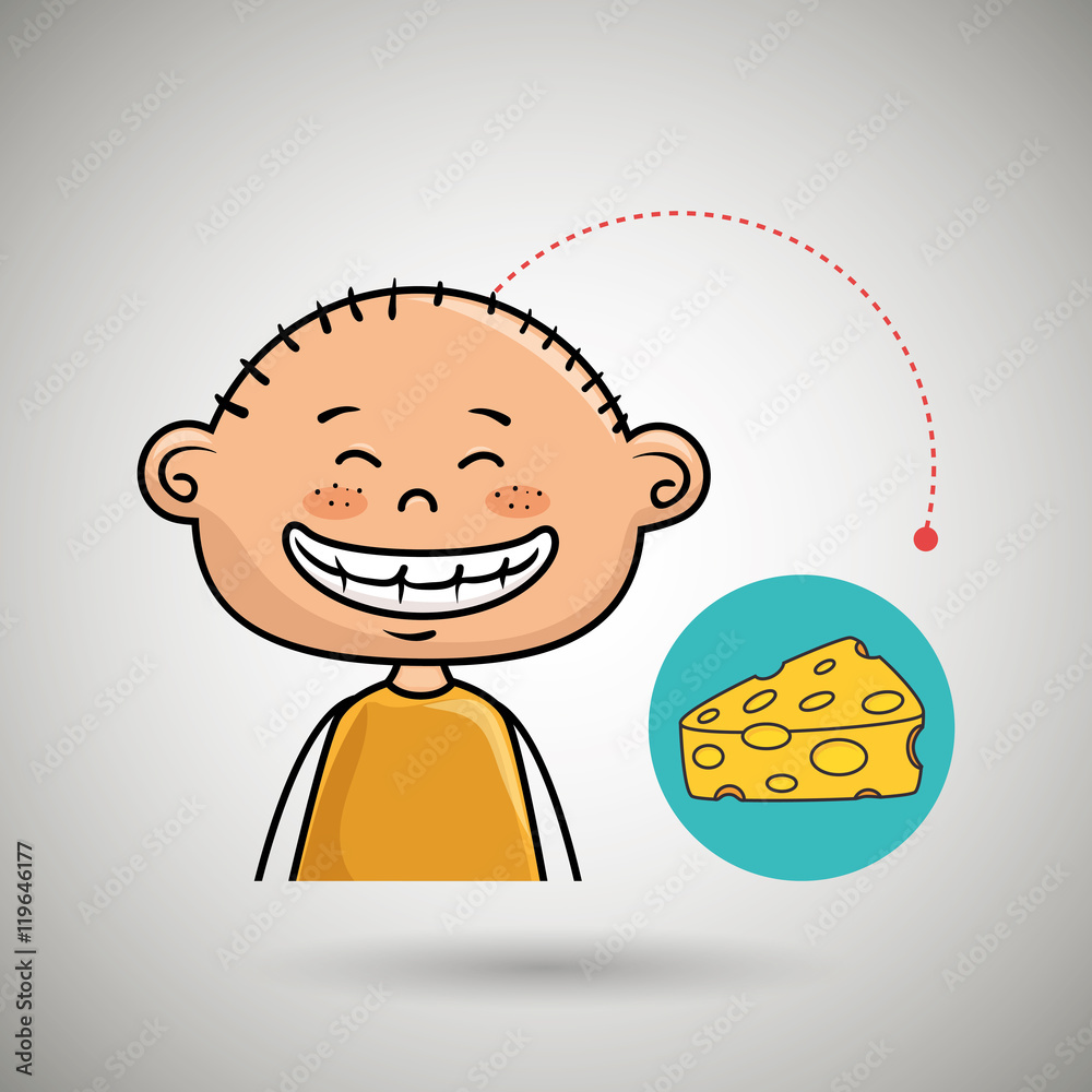 boy cheese food eat vector illustration graphic boy cheese food eat vector illustration graphic