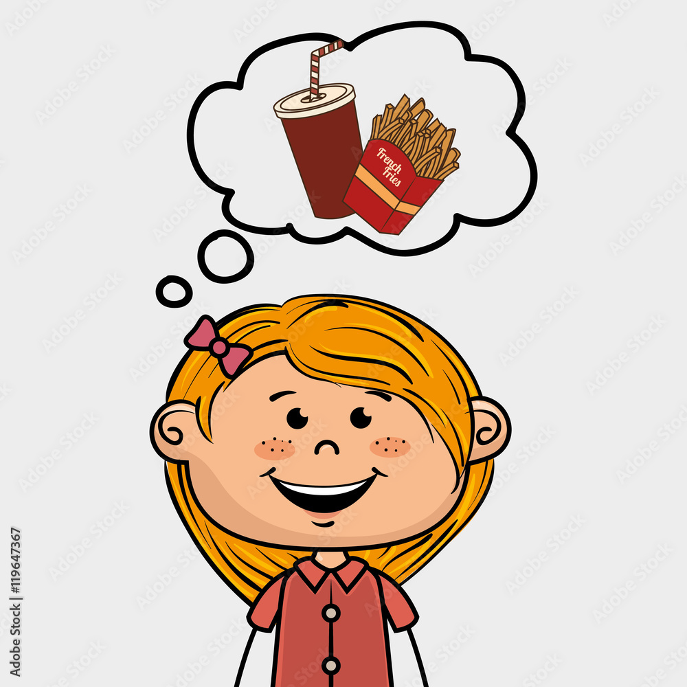 girl pizza food speak vector illustration graphic girl pizza food speak vector illustration graphic