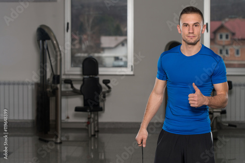 Personal Trainer Showing Thumbs Up Sign