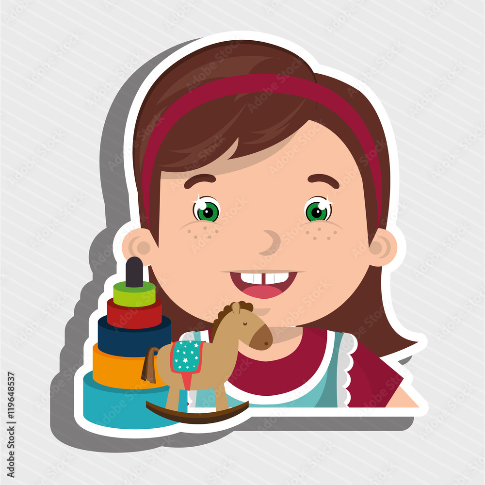 girl toys cartoon vector illustration graphic eps 10 girl toys cartoon vector illustration graphic eps 10