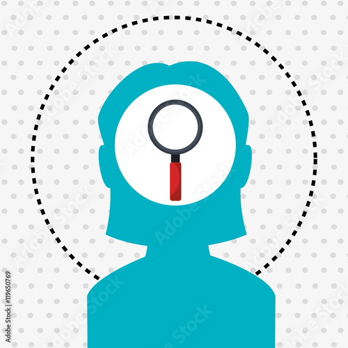 silhouette search loupe icon vector illustration eps 10