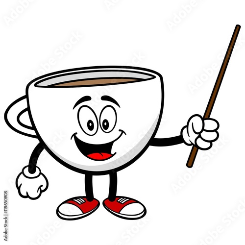 Coffee Cup with a Pointer