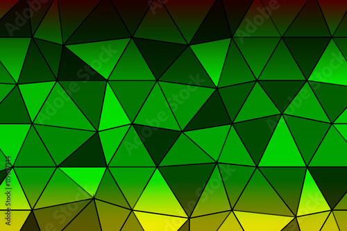 bright colored mosaic of polygonal elements. imitation stained glass.