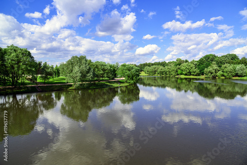 Fototapeta Naklejka Na Ścianę i Meble -  Big Pond Tsaritsyno in Moscow, Russia