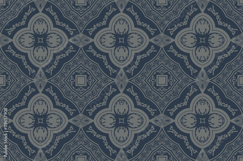 abstract retro decor texture background pattern of gray color on a blue with elements the text