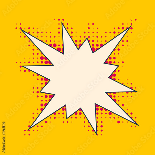 Bang speech bubble comic sign