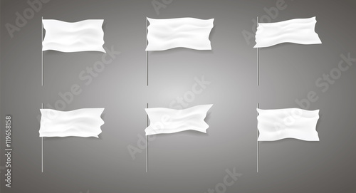 White flag templates on gradient background, vector eps10 illustration
