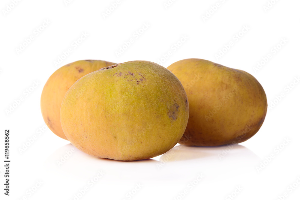 Santol fruit isolated on white background
