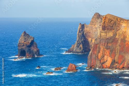 cliffs at the Ponta de Sao Lourenco, Madeira, Portugal