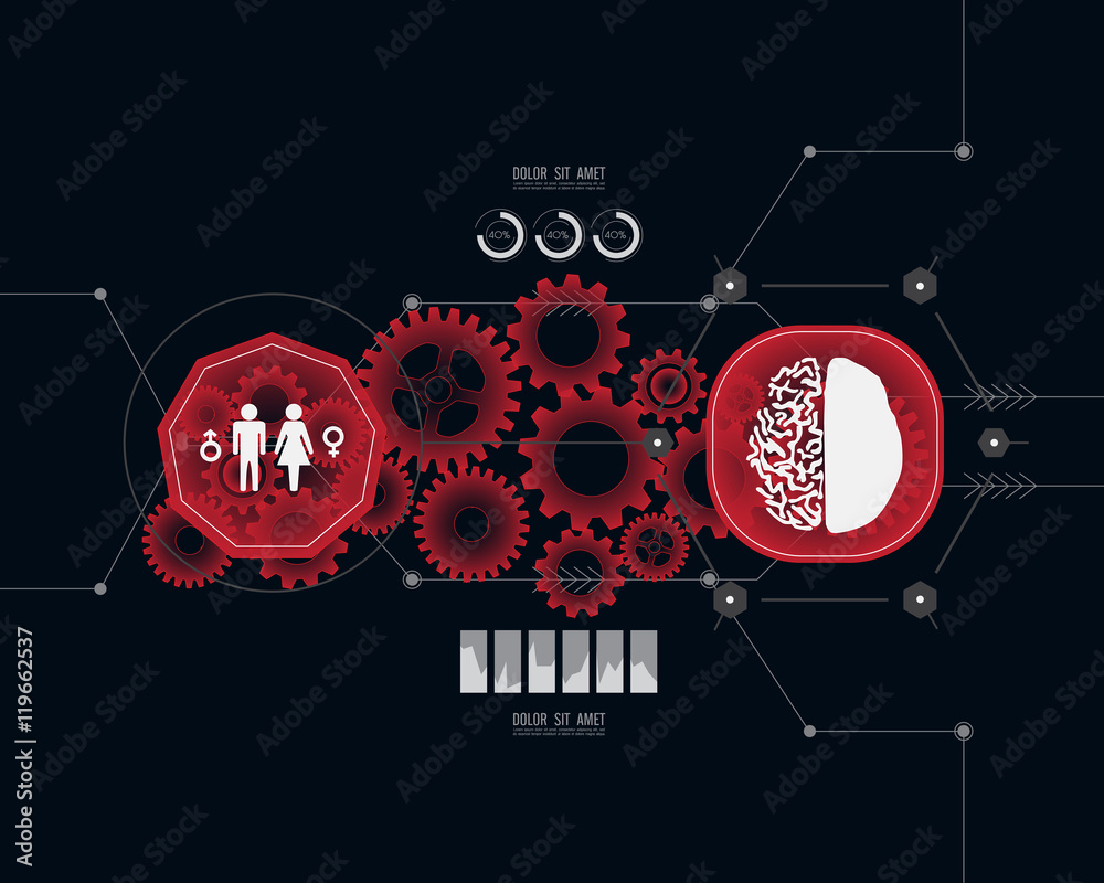 vector gear info graphic elements. vector gear info graphic elements.