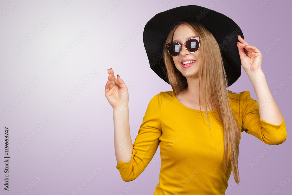Fashion studio portrait of beautiful young fair hair woman Fashion studio portrait of beautiful young fair hair woman