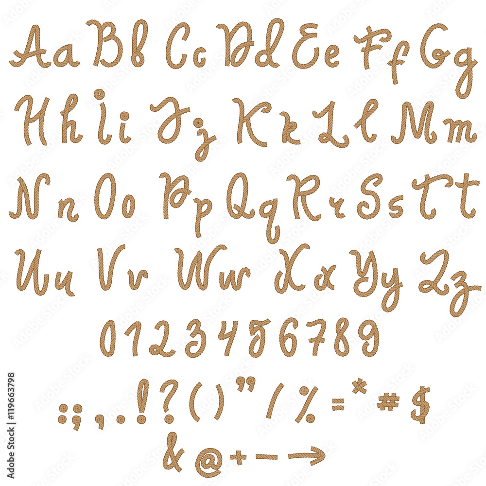Vector alphabet. Hand drawn letters. Vector alphabet. Hand drawn letters.